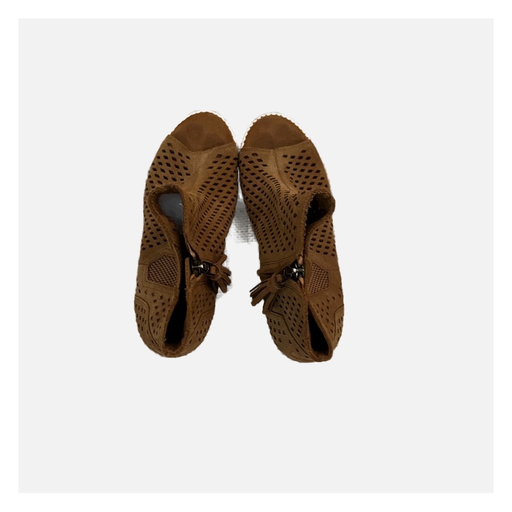 Brown Toms open toe ankle boots